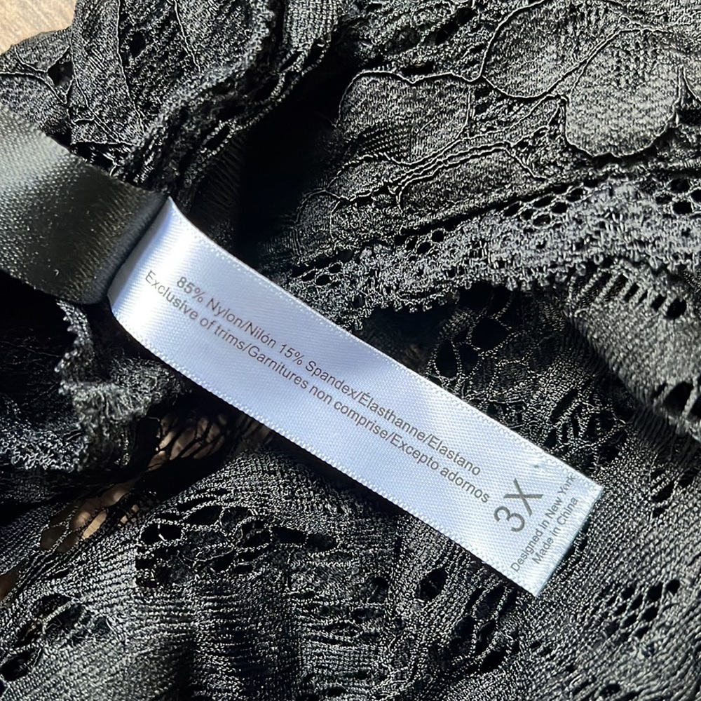 Adore Me Black Rue Lace Babydoll Dress and Panties - Picture 10 of 12